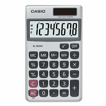 CASIO SL300SV 8-Digit LCD Solar / Battery Powered Handheld Calculator 328CSOSL300S